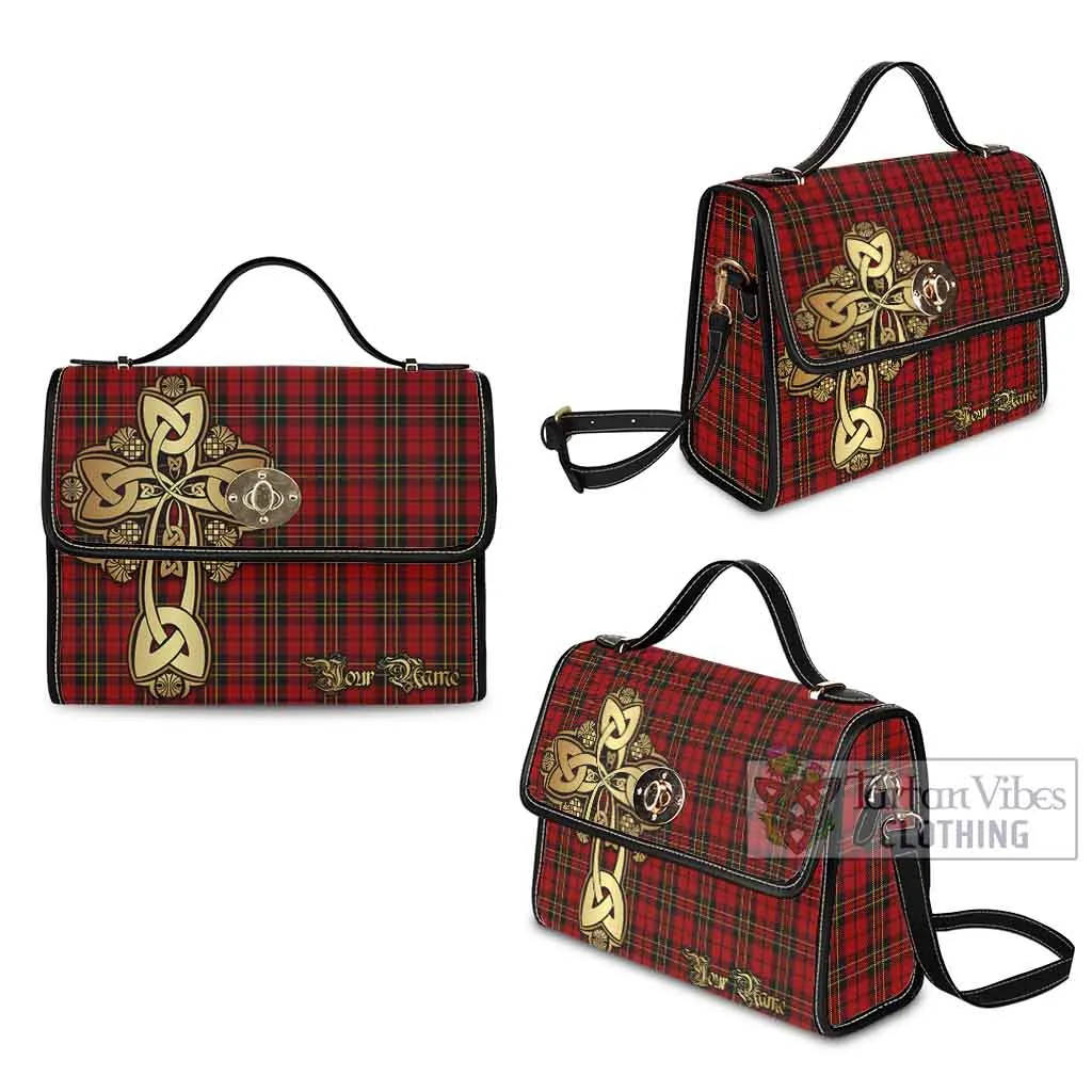 Brodie Tartan Waterproof Canvas Bag Golden Thistle Celtic Cross Style