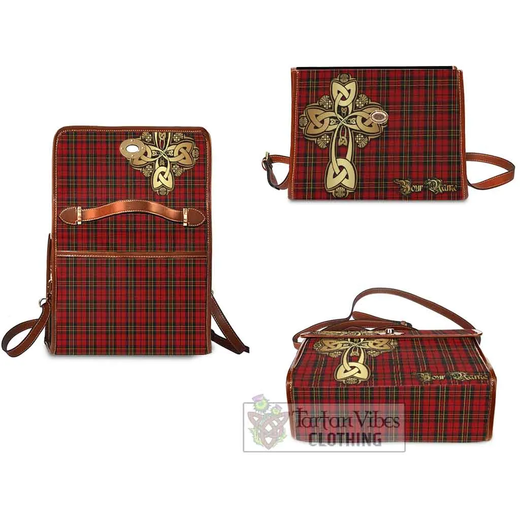 Brodie Tartan Waterproof Canvas Bag Golden Thistle Celtic Cross Style