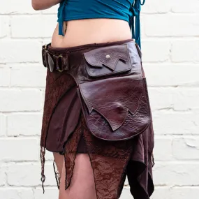 Brown Leather Hip Belt Bag