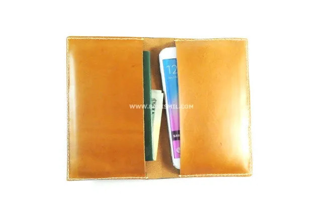 Brown Leather Passport Wallet