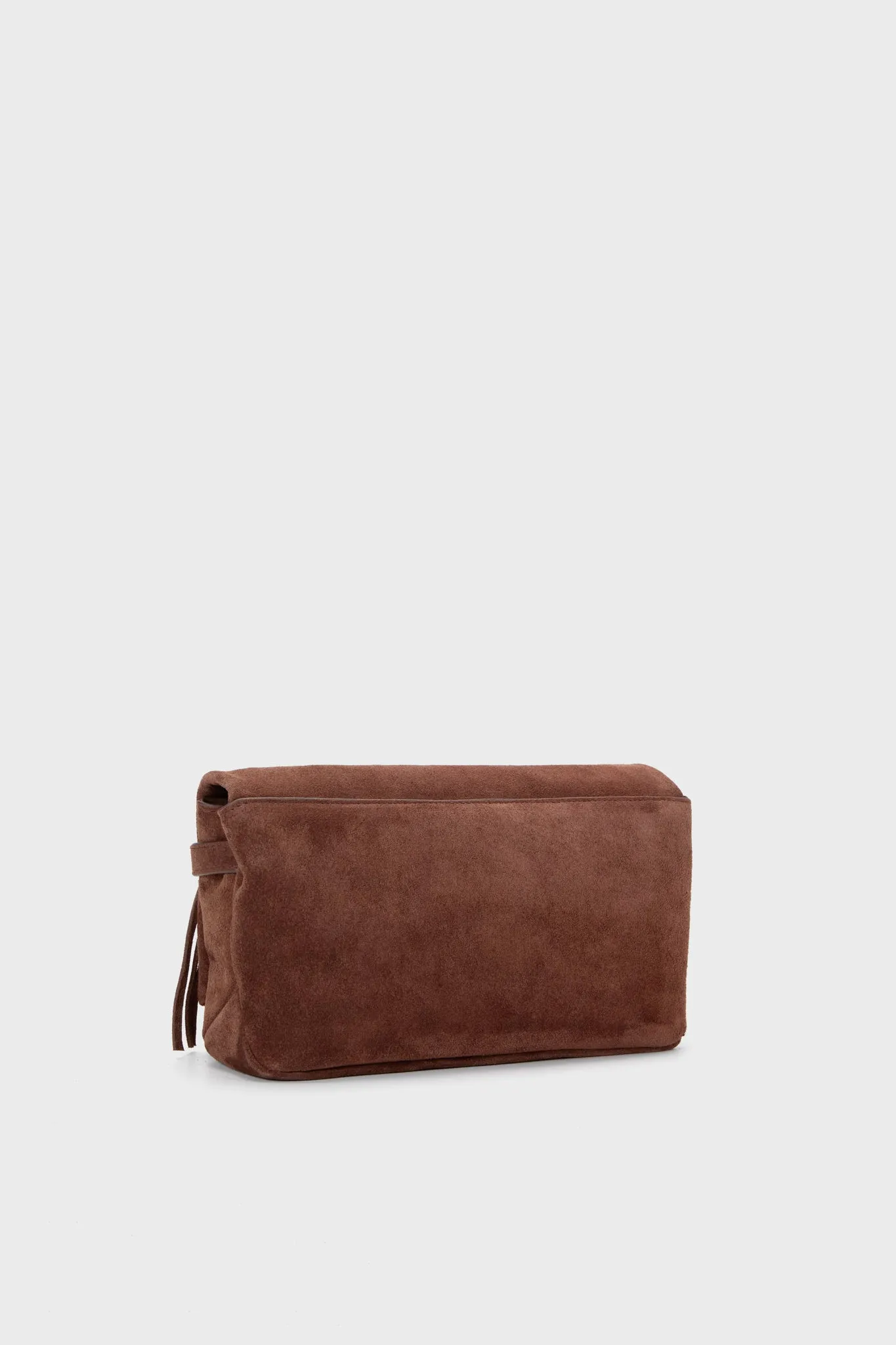 Brown Suede Miller Clutch