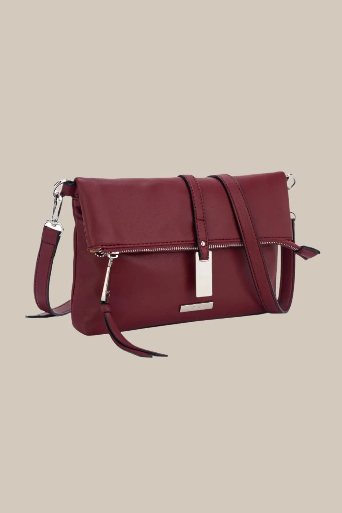 Burgundy Kite Flap Over Bag