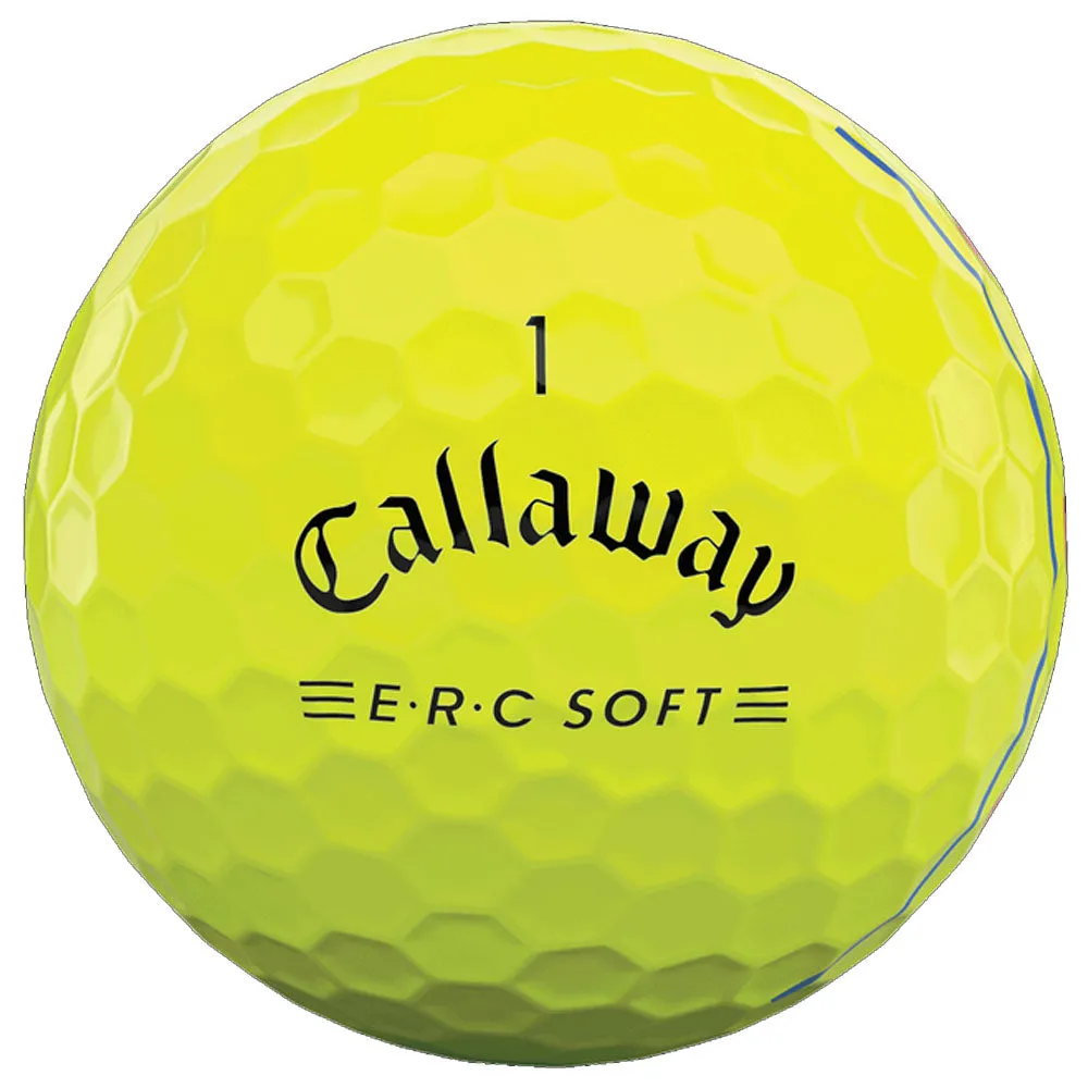 Callaway ERC Soft Triple Track Golf Balls - Yellow - 12 Pack