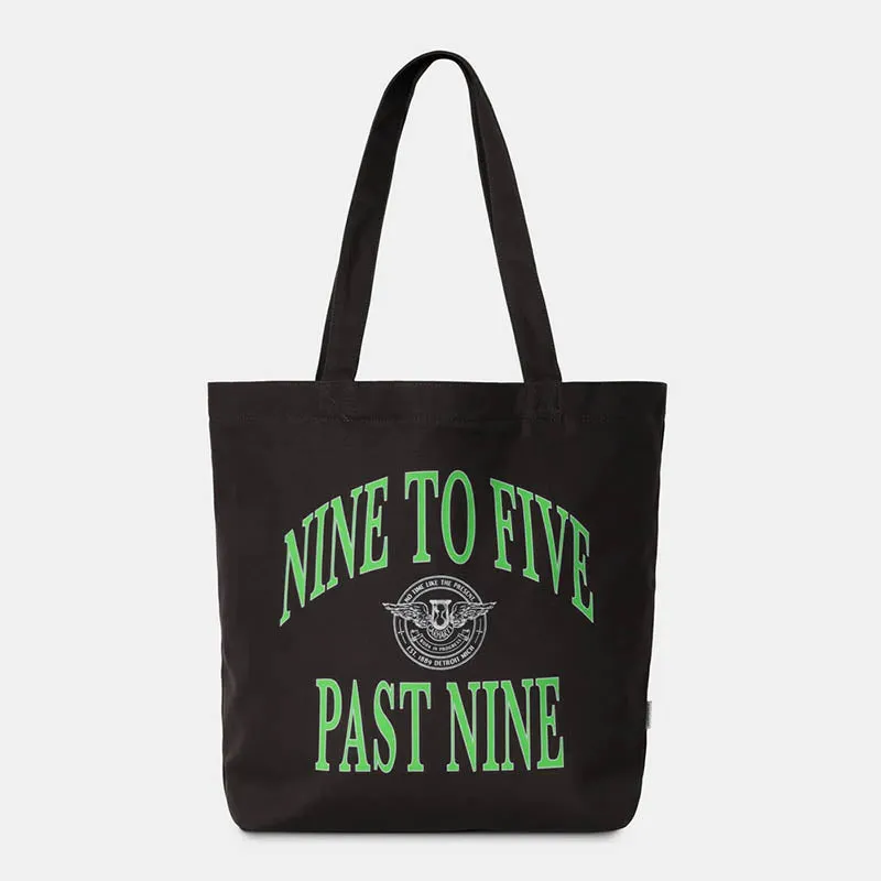 Canvas Graphic Tote - Nine to Five Past Nine Print