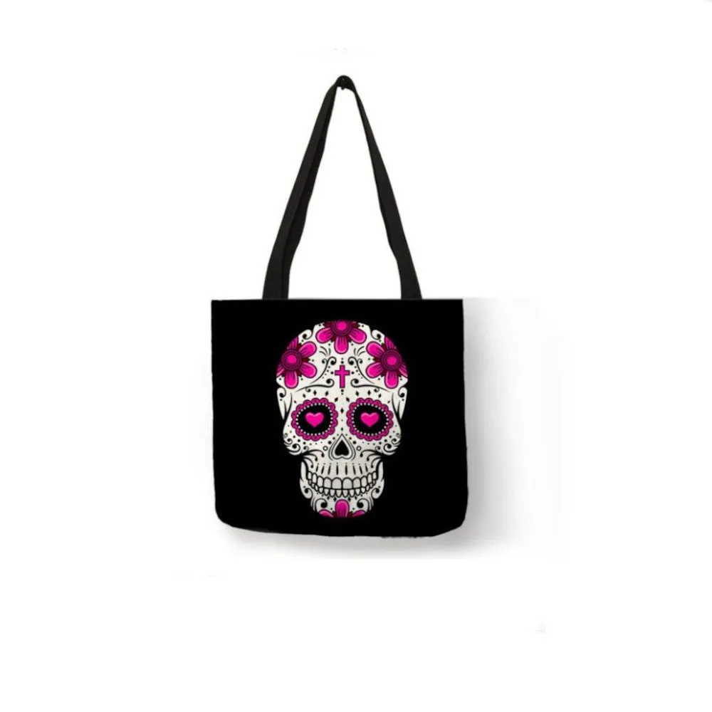 Canvas Tote Bag-Sugar Skull