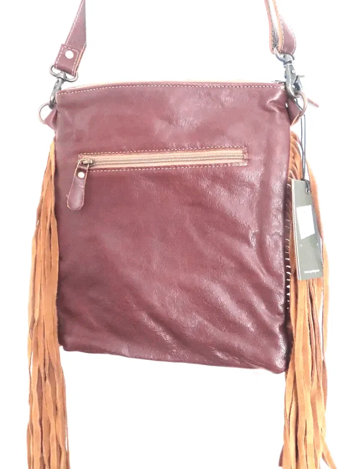 Caramel Dash Leather & Hair On Shoulder Bag