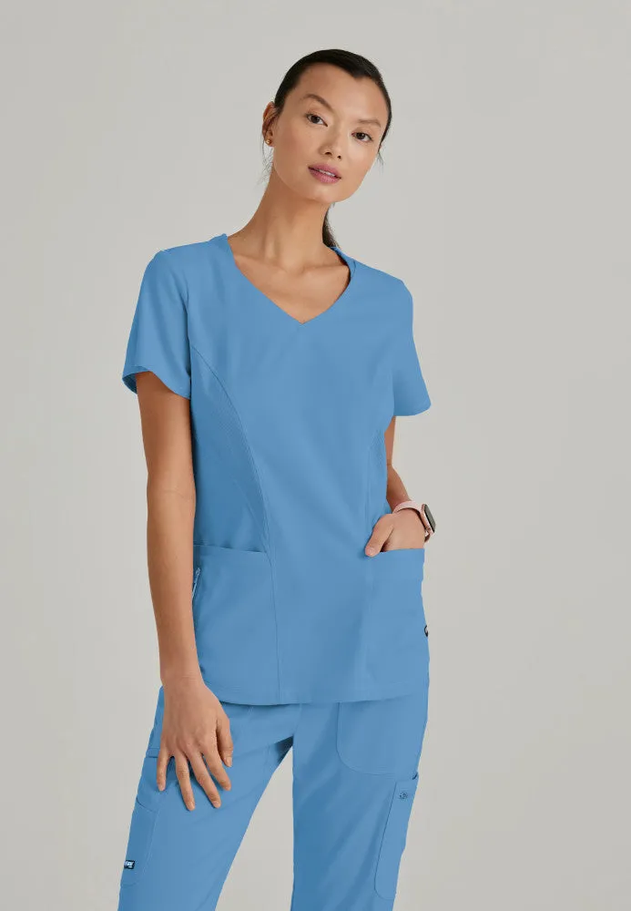 Carly Scrub Top by Grey's Anatomy Spandex Stretch