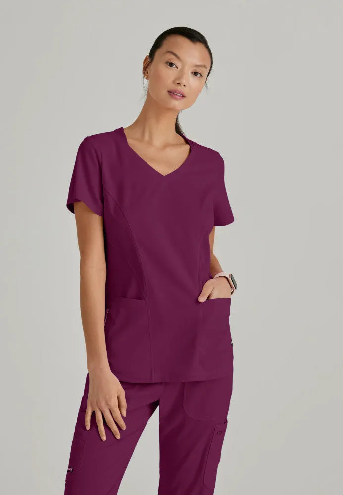 Carly Scrub Top by Grey's Anatomy Spandex Stretch