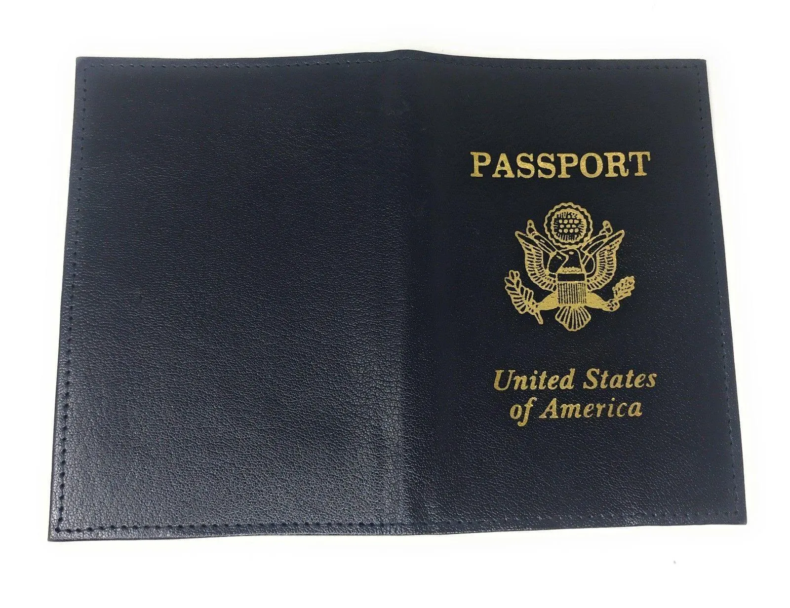 Casaba Genuine Leather USA US Passport Holder Protector Boarding Pass Bi-Fold