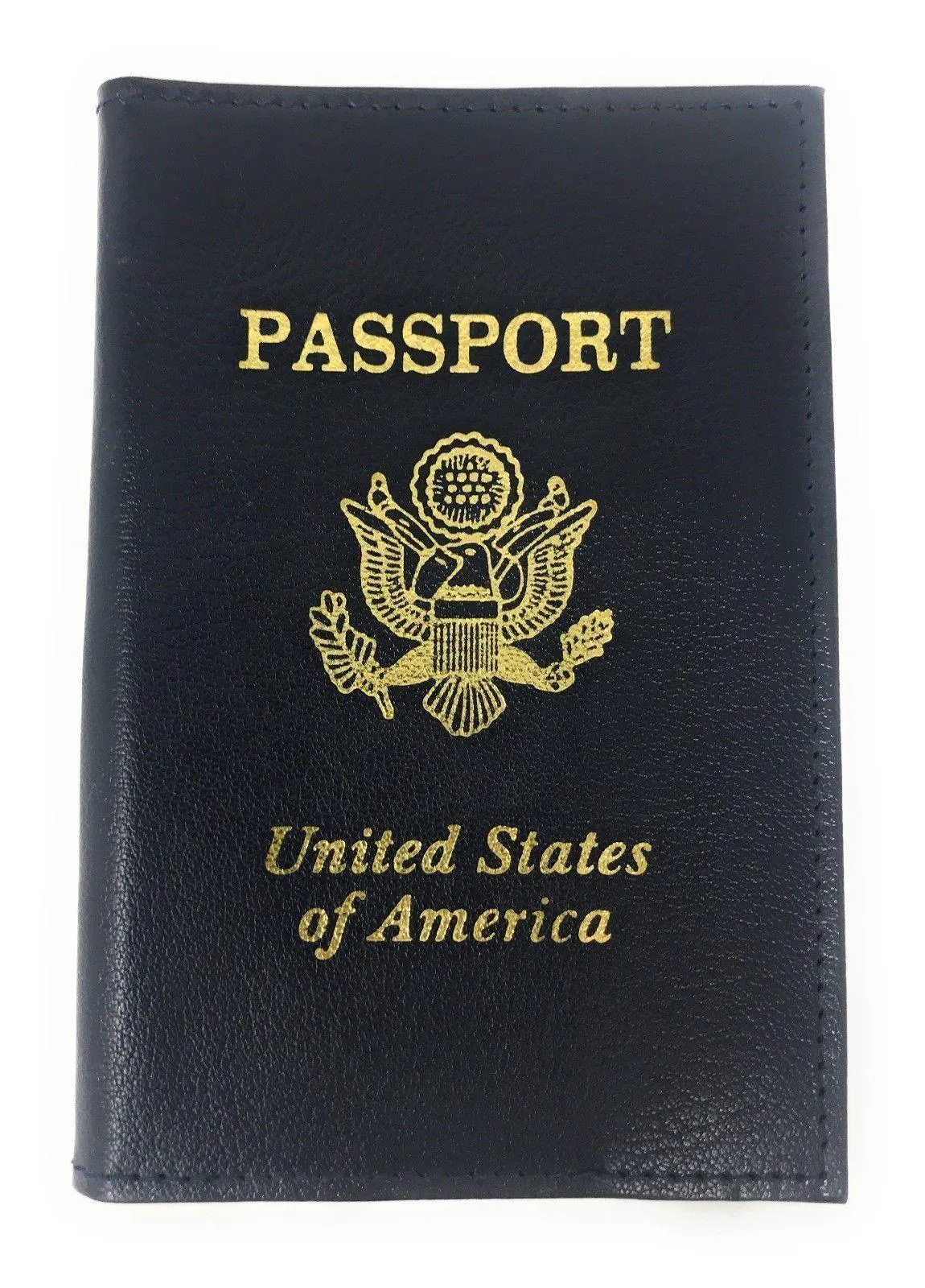 Casaba Genuine Leather USA US Passport Holder Protector Boarding Pass Bi-Fold