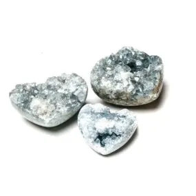 Celestite Crystal Hearts