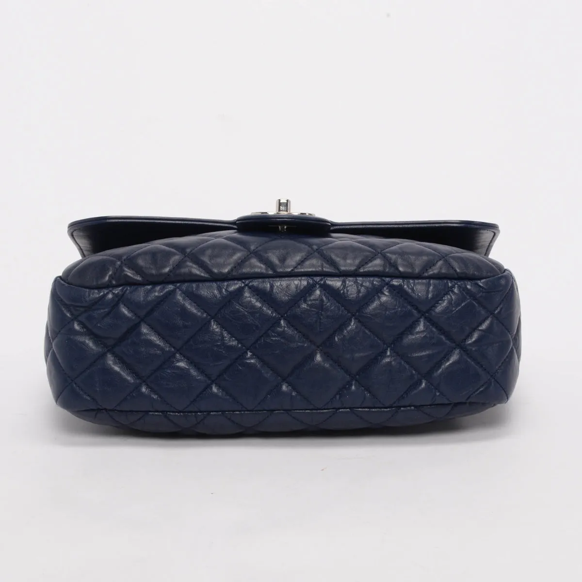 Chanel Blue Calfskin In The Mix Single Flap Bag