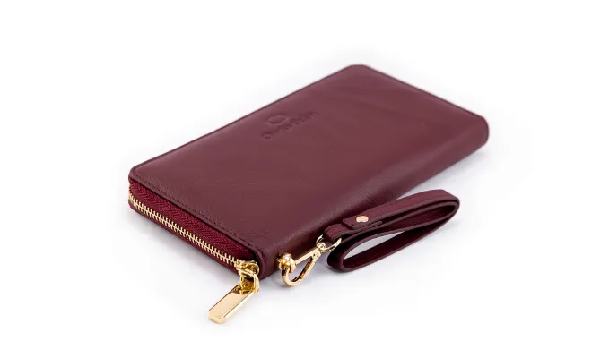 Charles Delon Women's Zip-Around Wallet with Removable Wrist Strap