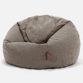 CloudSac Kids Memory Foam Giant Children's Bean Bag 2-12 yr - Interalli Wool Biscuit