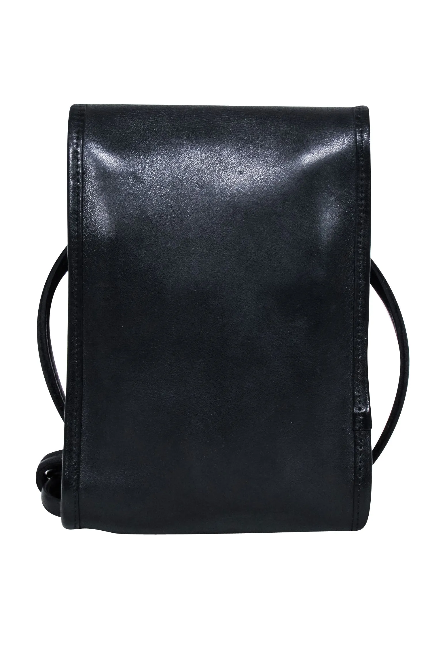 Coach - Black Leather Vintage Mini Turnlock Crossbody Bag