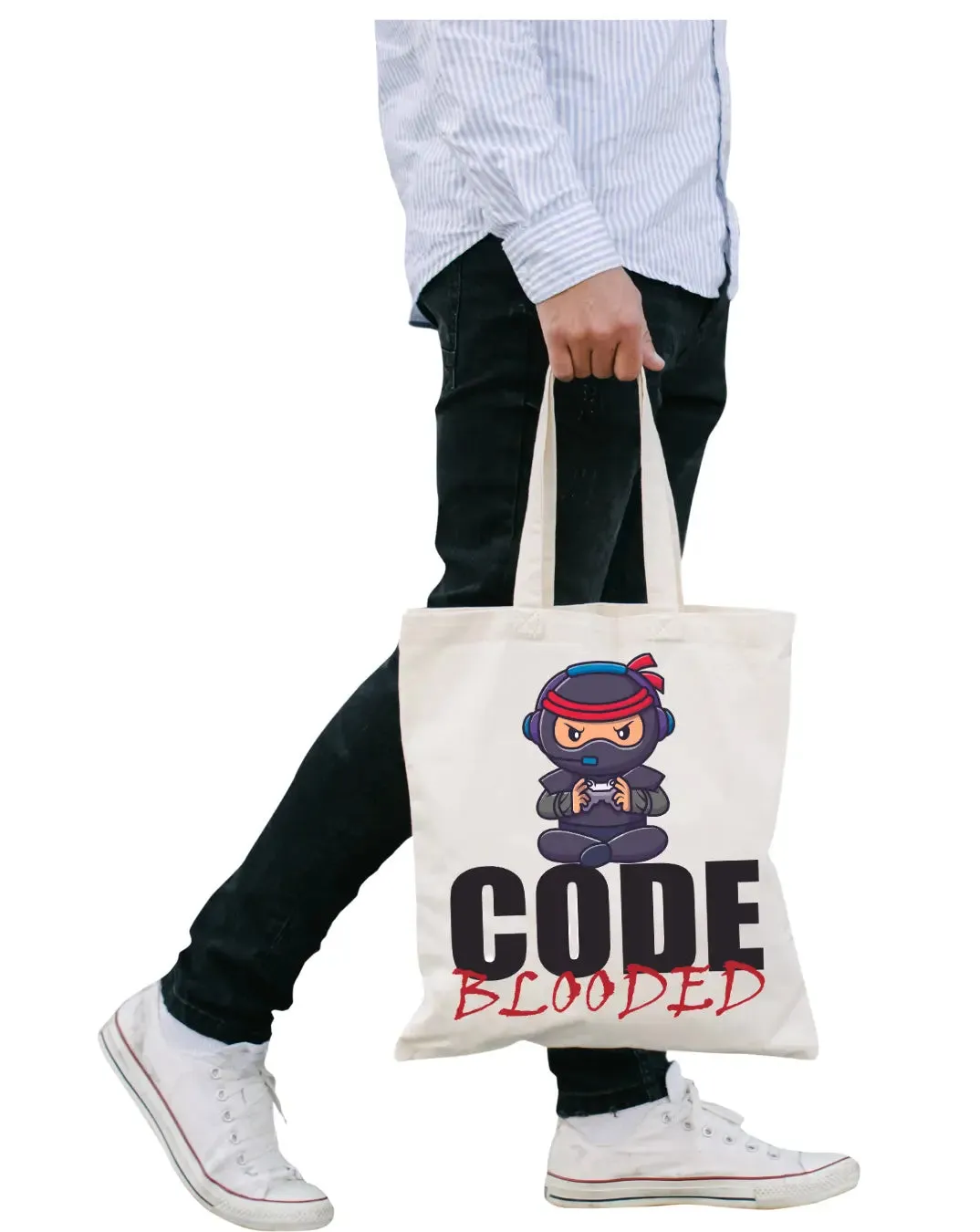 Code Blooded -  Canvas Reusable Bags