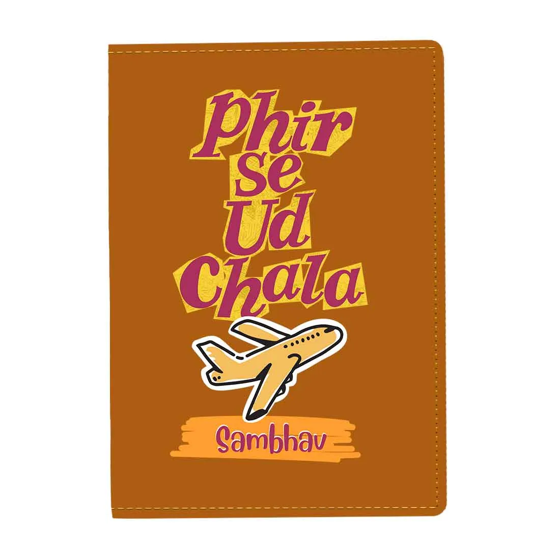 Cool Passport Covers Faux Leather Custom Holders for Passports-Phir Se Ud Chala