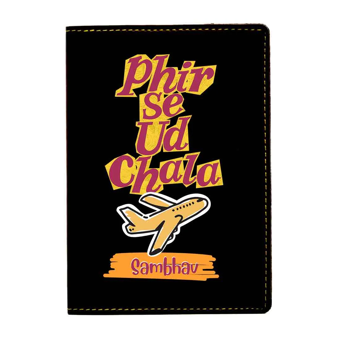 Cool Passport Covers Faux Leather Custom Holders for Passports-Phir Se Ud Chala