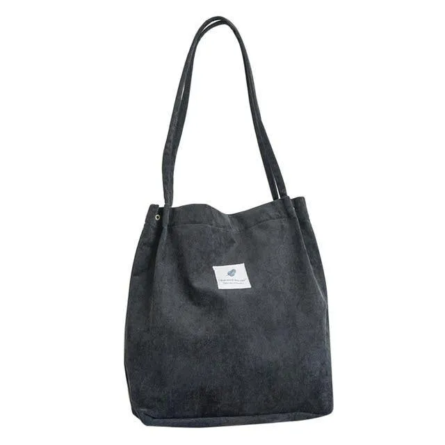 Corduroy Tote Casual Shoulder Bag