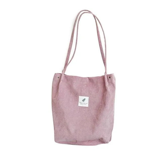 Corduroy Tote Casual Shoulder Bag