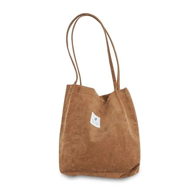 Corduroy Tote Casual Shoulder Bag