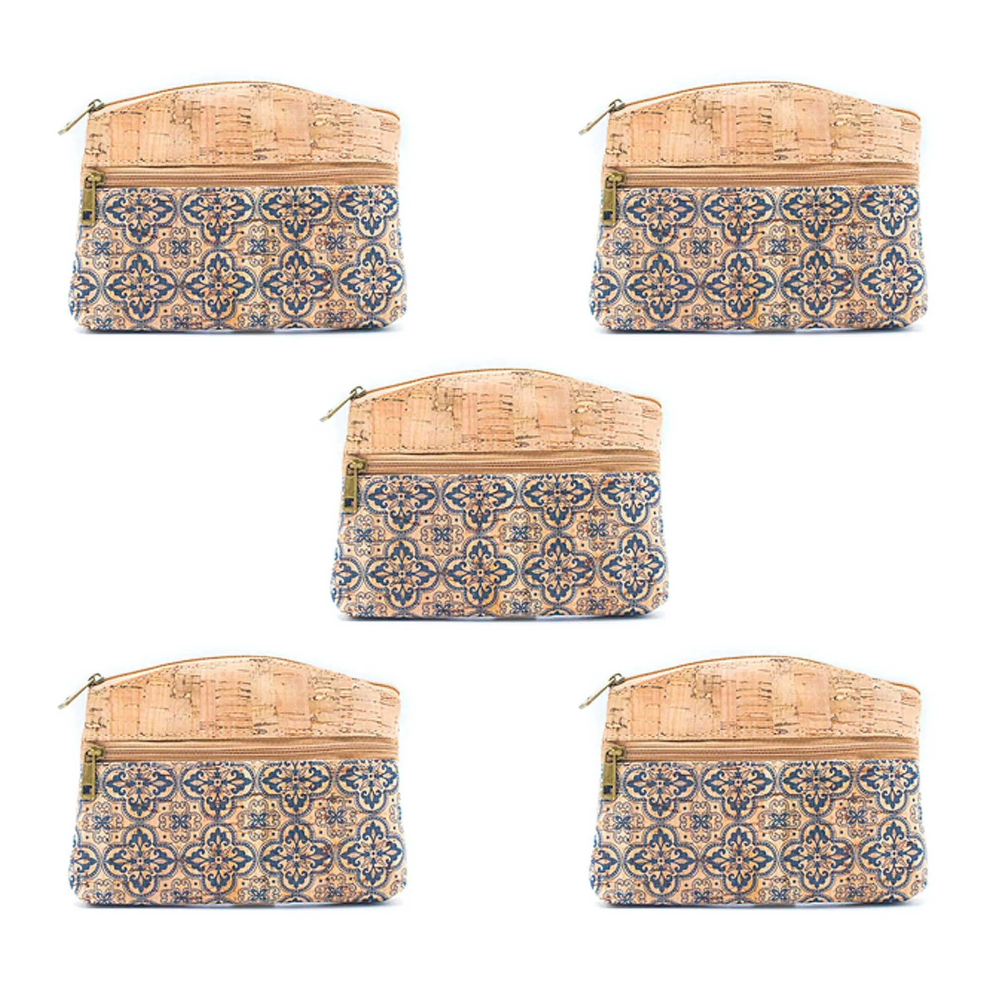 Cork zipper coin purse wallet for women(5units )BAGD-326