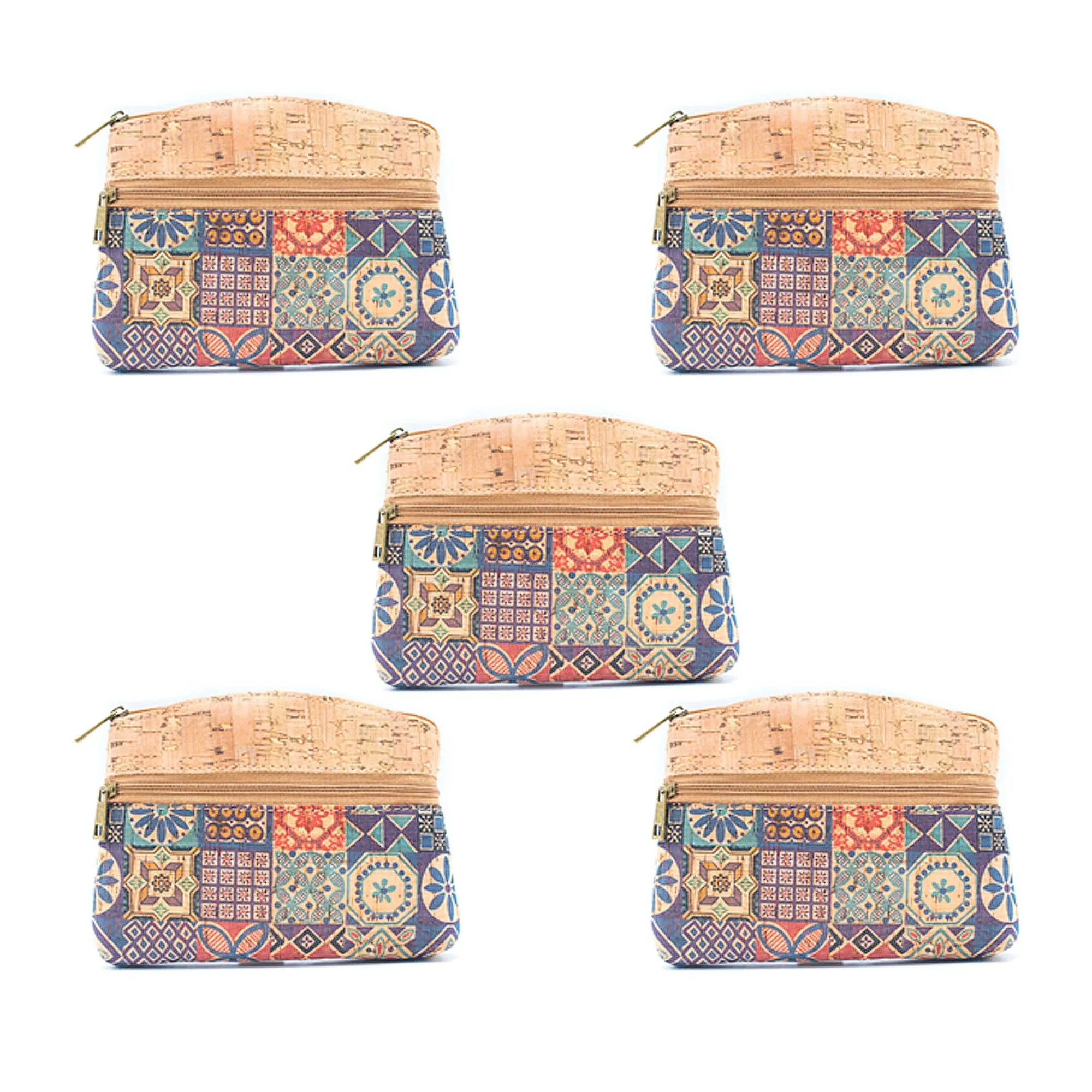 Cork zipper coin purse wallet for women(5units )BAGD-326