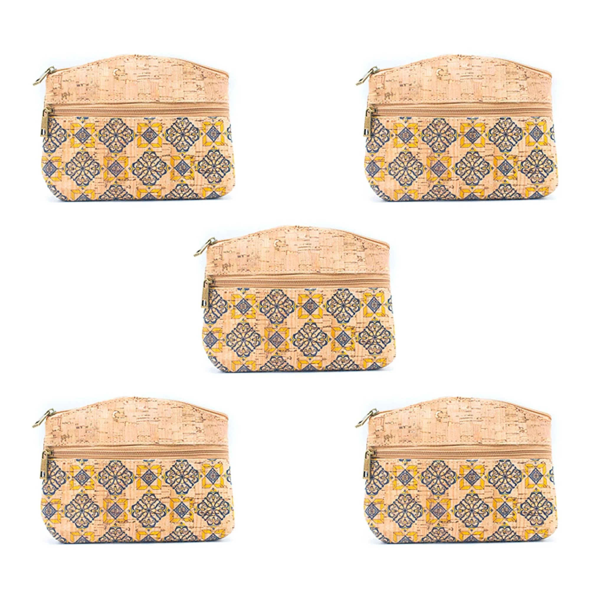 Cork zipper coin purse wallet for women(5units )BAGD-326