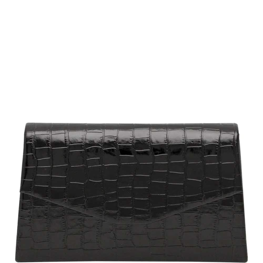 Croc Metallic Flap Crossbody Bag