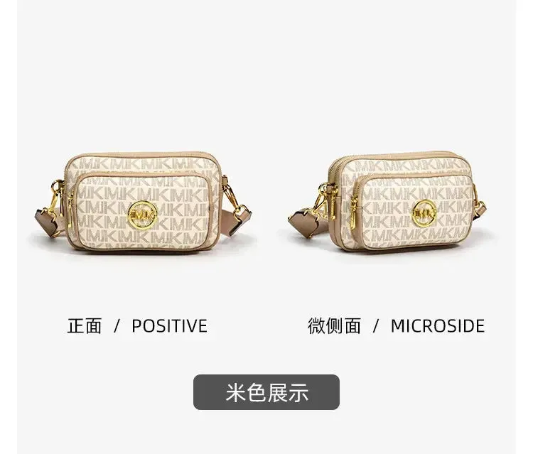 Crossbody Bag 2024 New High Quality PU Leather Luxury Retro Fashion Printed Women's Chest Bag Versatile Broadband Shoulder Bag