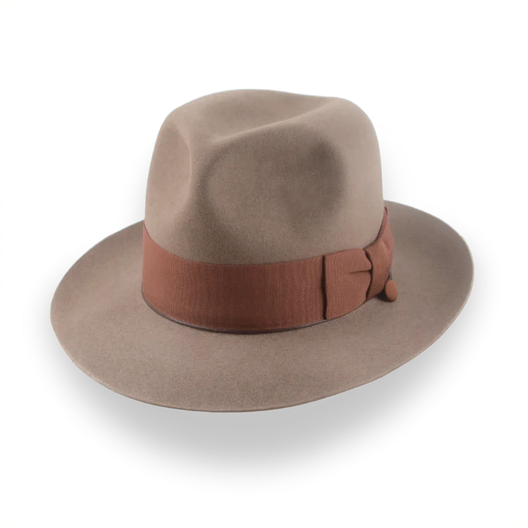 Customizable Light Brown Indy Fedora for Unique Style | The Pharaoh