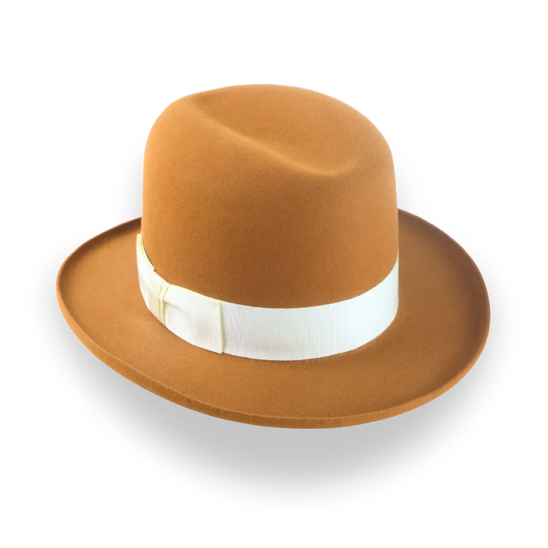 Customizable Western Homburg Hat in Burnt Orange | The Derringer