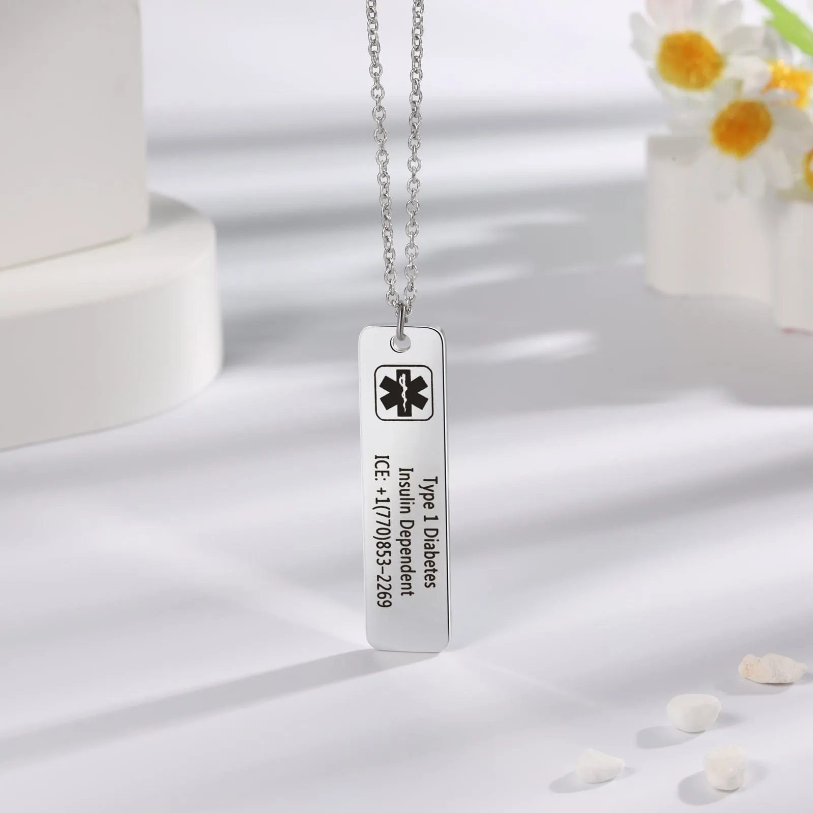 Customized Elegance: Your Personalized Stainless Steel Medical Necklace Guide