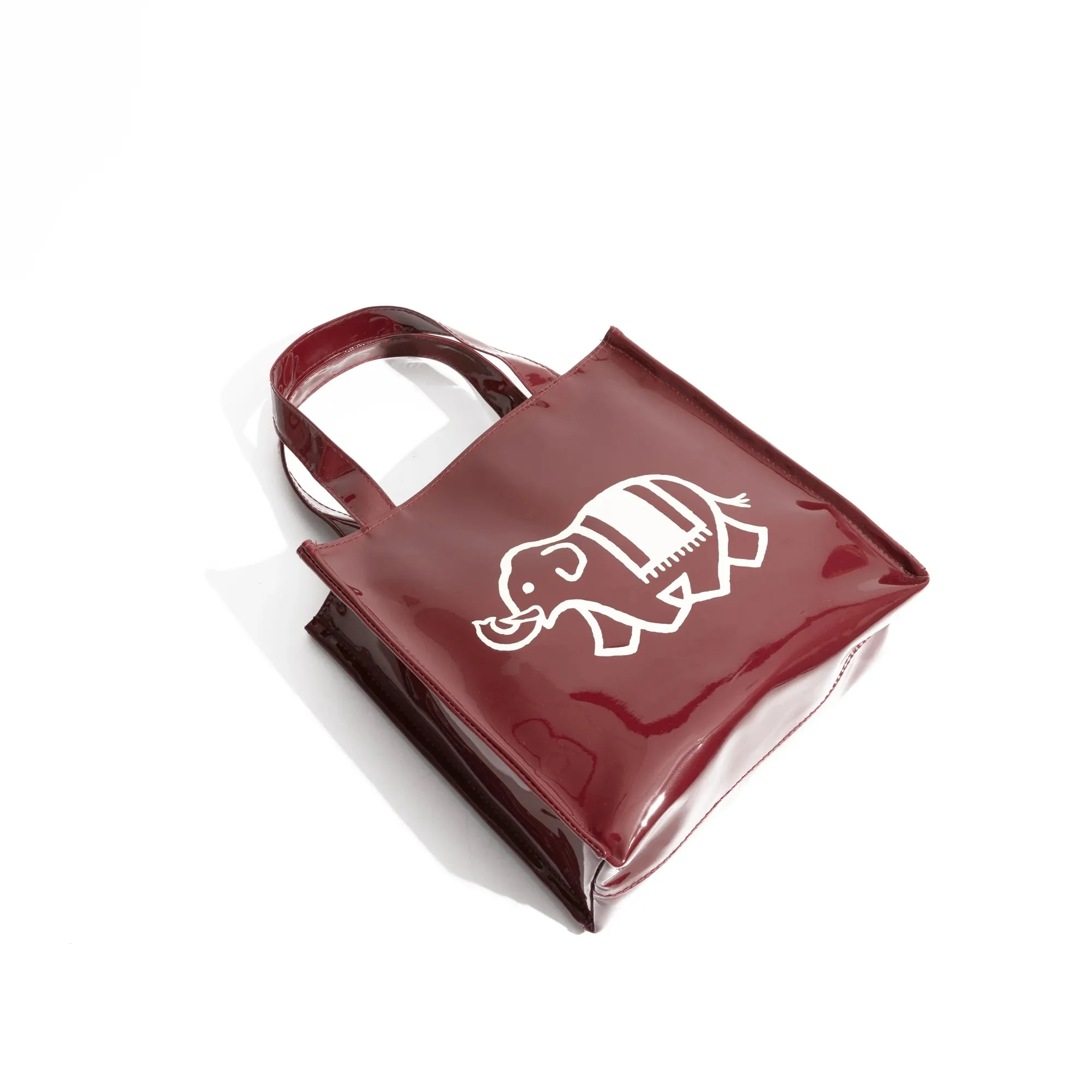 Cute Elephant Print Mini Glossy Tote