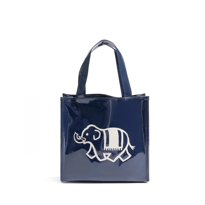 Cute Elephant Print Mini Glossy Tote