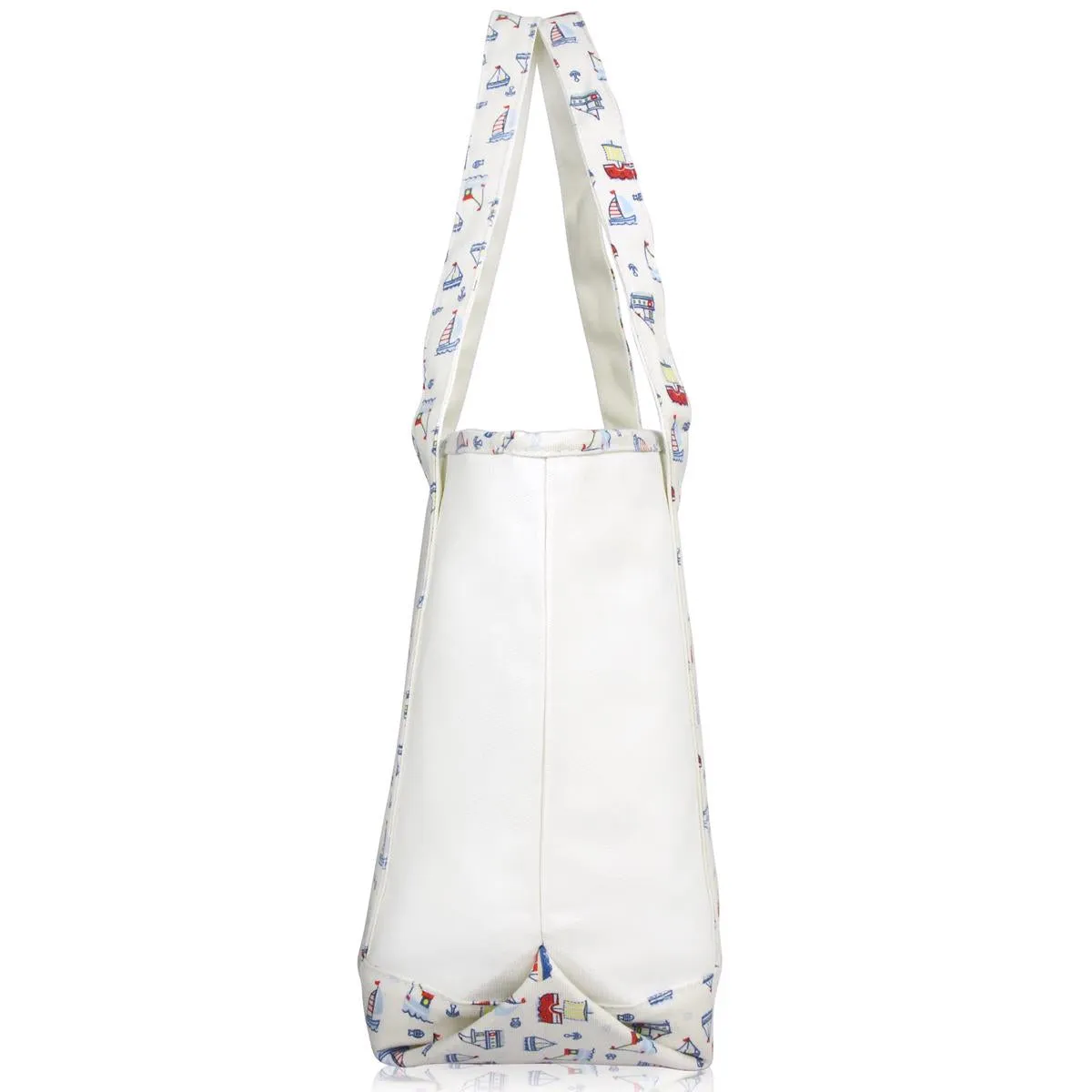 Dalix Sail Boat Tote Shoulder Bag Heavy Cotton Canvas