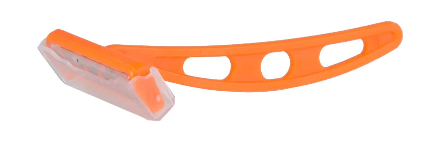 Dawn Mist SR1801C Security Cover Clear Single-Edge Security Razors with Orange Handle (Case)