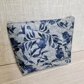 Delft Pomegranates - Recycled Felt Cosmetic Bag