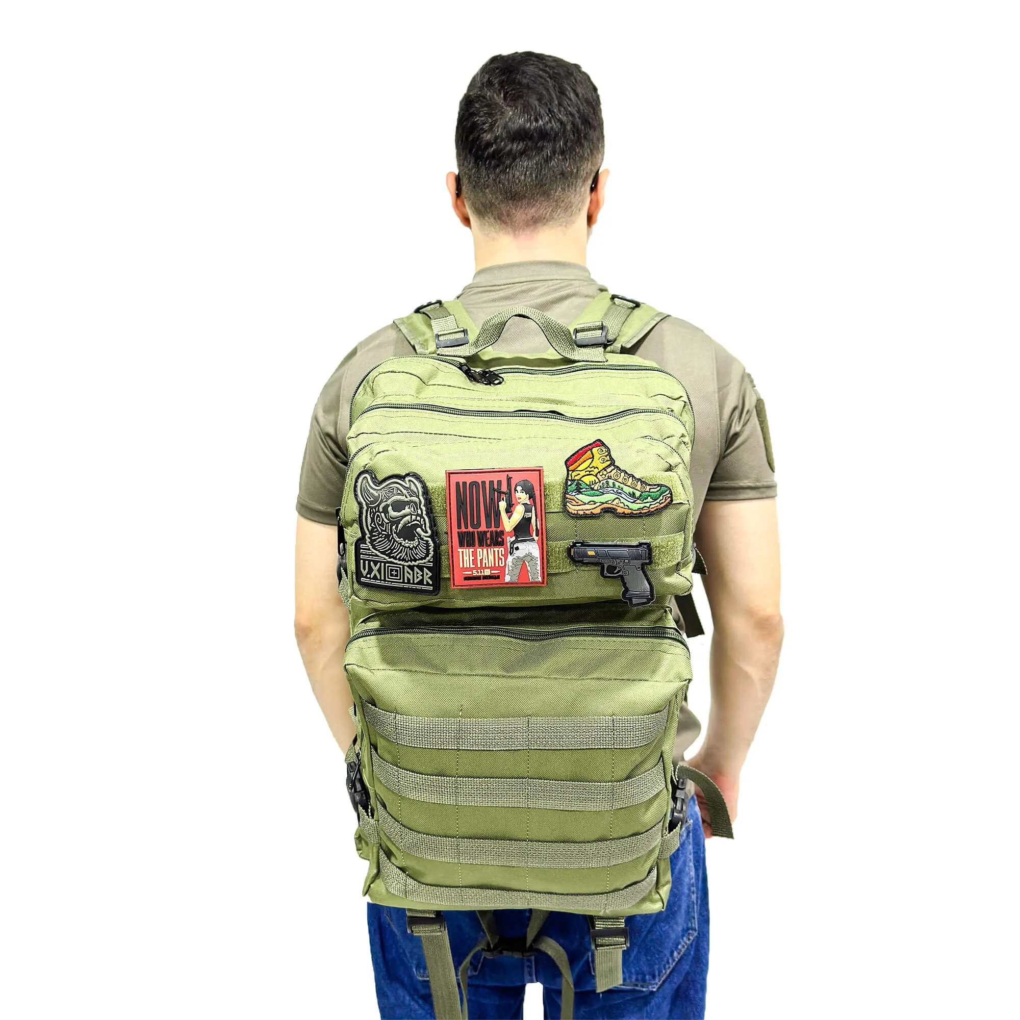 Deserton Camouflage Tactical Sports Backpack with Patch Area - 50 Liter Bag