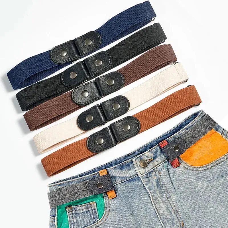 Elastic Waist Belt: Buckle-Free Design for Comfort & Style in 70 characters