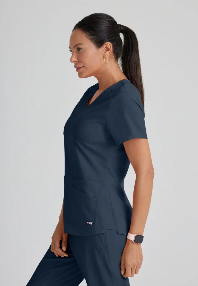 Emma Scrub Top by Grey's Anatomy Spandex Stretch