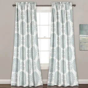 Evelyn Medallion Light Filtering Window Curtain Set