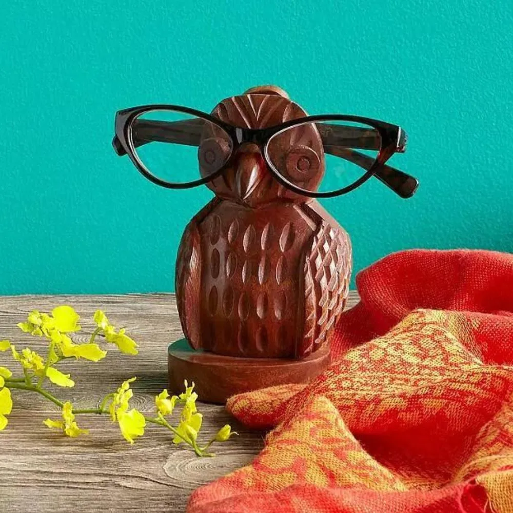 Eyeglass Holder Stand - Hoodwink Owl