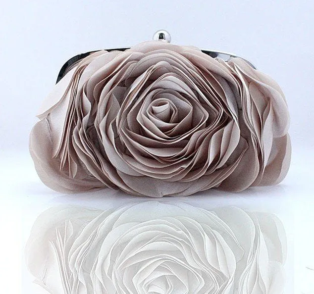 Fashion Flower Clutch Bag Women Wedding Handbag Bridal Clutch Purse Evening Dress Clutches Party Wallet Shoulder Chain Bag