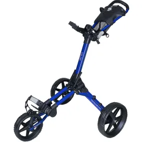 Fastfold Kliq 3-Wheel Push Trolley - Shiny Blue/Black