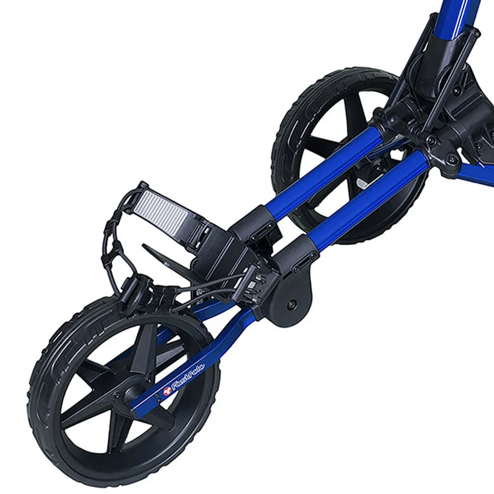 Fastfold Kliq 3-Wheel Push Trolley - Shiny Blue/Black