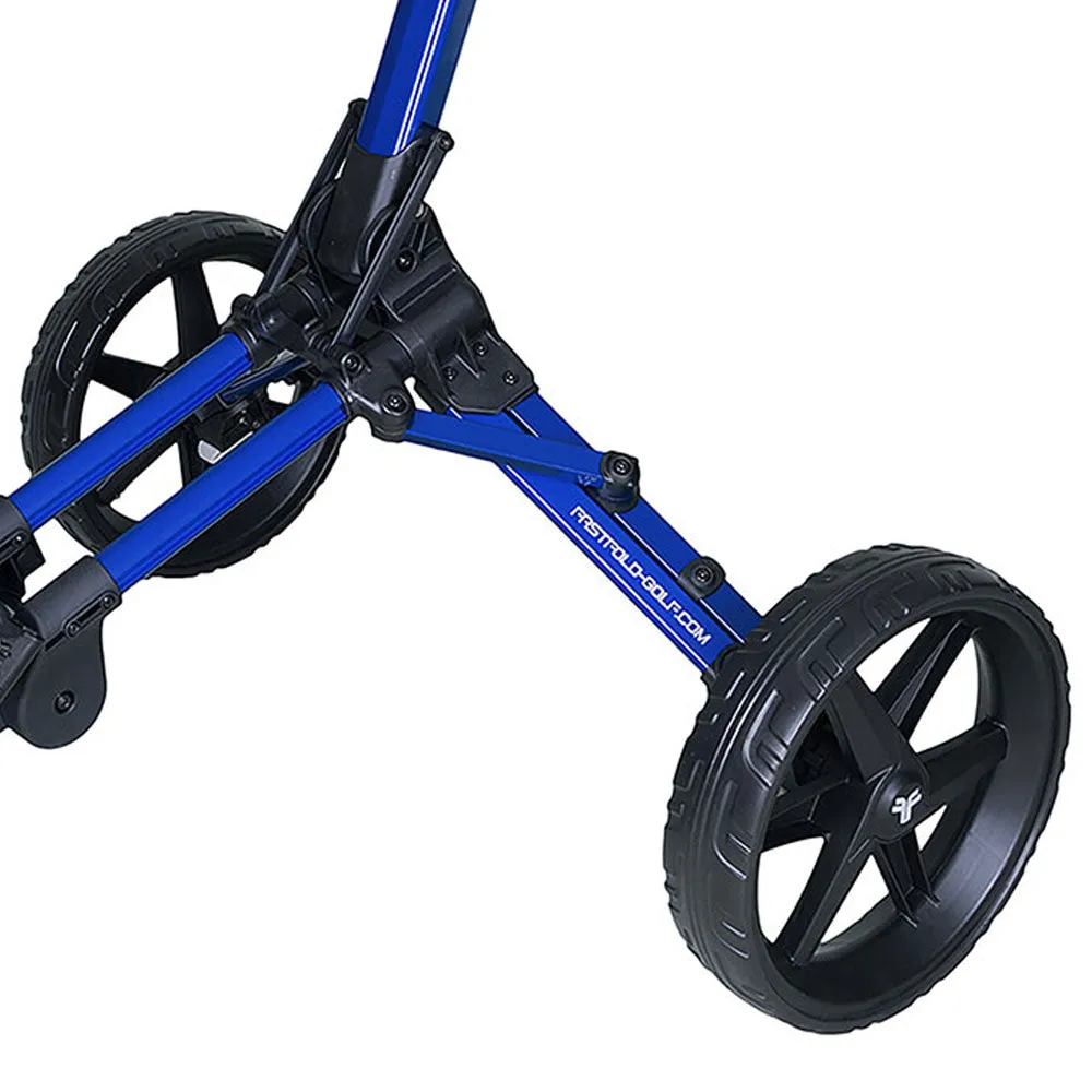 Fastfold Kliq 3-Wheel Push Trolley - Shiny Blue/Black