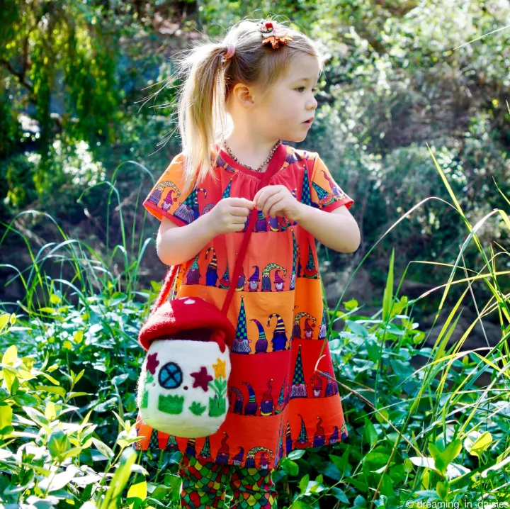 Felt Mushroom Toadstool Bag