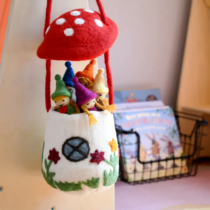 Felt Mushroom Toadstool Bag