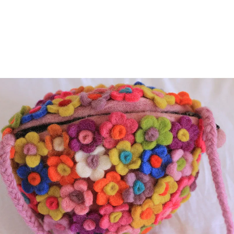 Flower Power Felt Bag